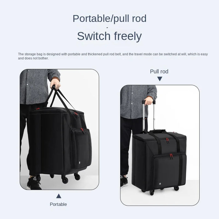 Desktop Computer Monitor Storage Bag 27 Inch Computer Suitcase With Wheels Tool Bag 24 Inch Host Shockproof Zip Bag