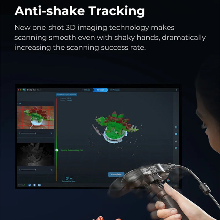 Creality CR-Scan Ferret Pro Portable Handheld 3D Scanner Anti-shake Tracking WiFi6 Wireless Scanning 0.1mm Accuracy 24-bit