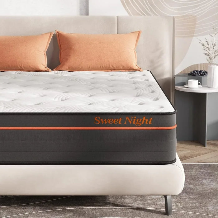 King Mattress in a Box - 12 Inch Plush Pillow Top Hybrid Mattress, Gel Memory Foam for Sleep Cool, Motion Isolating Individually