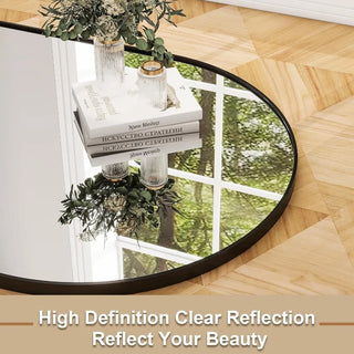 28" x 71" Full Length Mirror - Aluminum Alloy Frame Full Body Mirror - Black Extra Large Floor Mirrors for Bedroom, Living Room