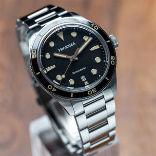 Proxima 2023 Men Luxury Watch Business Waterproof Male Clock Enamel Black Stainless Steel Automatic Watches reloj hombre