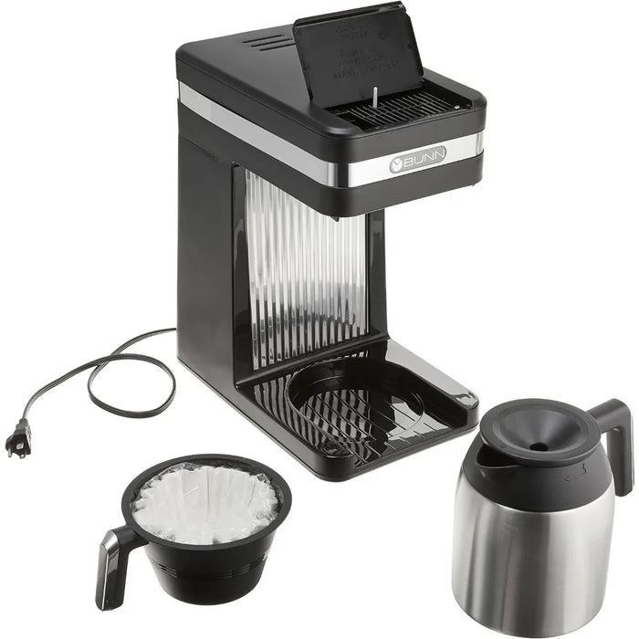 10-Cup Coffee Electric Espresso Utensils Speed Brew Platinum Thermal Coffee Maker Stainless Steel Black Machines Makers Portable