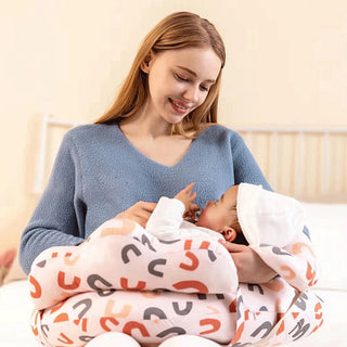 Newborn Nursing Pillow Baby Maternity Breastfeeding Multifunction Adjustable Waist Cushion Infant Feeding Layered Washable Cover