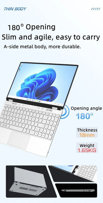 Woman Laptop 15.6" 2K IPS 16GB RAM 512GB SSD Office Computer Cheap Portable Intel N95 With Fingerprint Recognition Windows 11