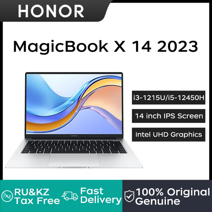 Huawei Honor MagicBook X 14 2023 Laptop 14 Inch IPS Screen i5-12450H 16GB 512GB Notebook Intel UHD Graphics Netbook Computer PC