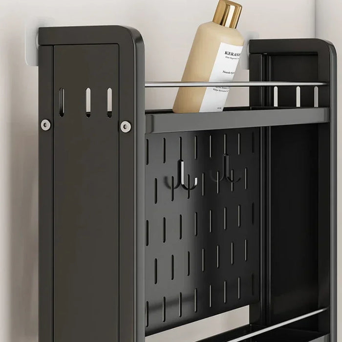 Bathroom Over-Door Shelves: Multi-Layer Storage Rack Wall-Mounted Cosmetics Organizer Gap Storage No-Drill Installation