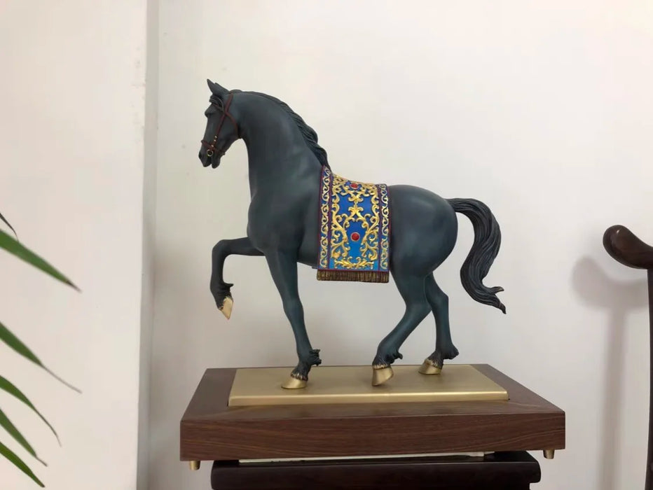 2024 TOP foreign business honored guest GIFT Home company finance officialdom boss High grade decorative horse copper sculpture