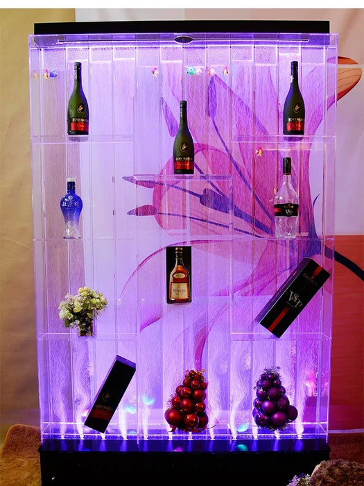 Large bubble screen wine cabinet, water curtain wall, porch decoration, partition, fish tank, water curtain decoration