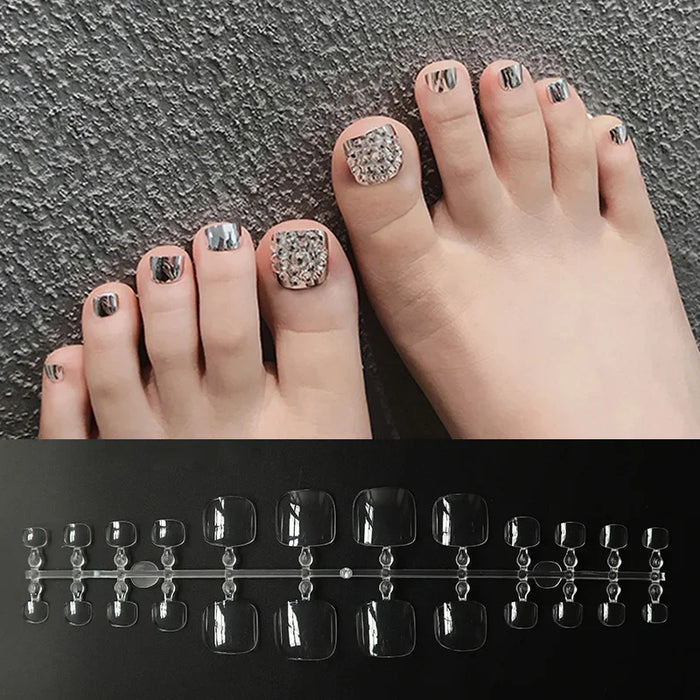 Transparent Natural Clear False Nails Toenail Full Cover Display Art Nails Supplier