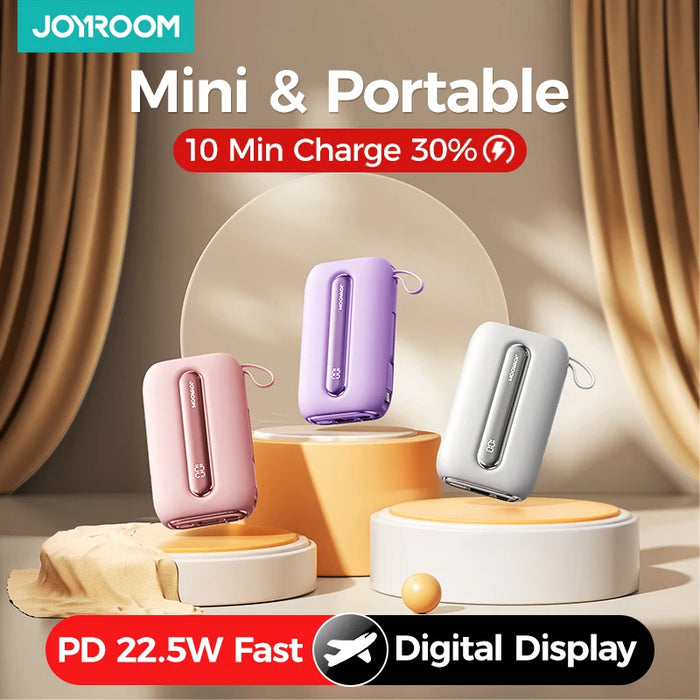 Joyroom 20000mAh Power Bank Four Ports Charging 22.5W PowerBank With Type-C For iPhone Cable PD QC3.0 Charger For Samsung Xiaomi