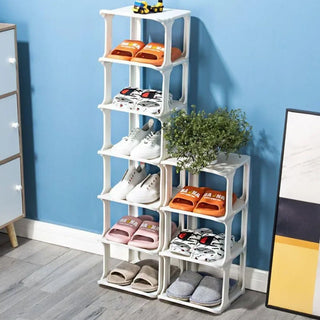 Shoe Rack Storage Organizer Simple Multi-Layer Living Room Vertical Shoes Rack Sneakers Cabinets Removable Household Furniture