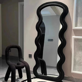 Black Full Length Mirror Makeup Quality Funky Aesthetic Luxury Mirror Irregular Small Espejo Pared European Style Home Decor