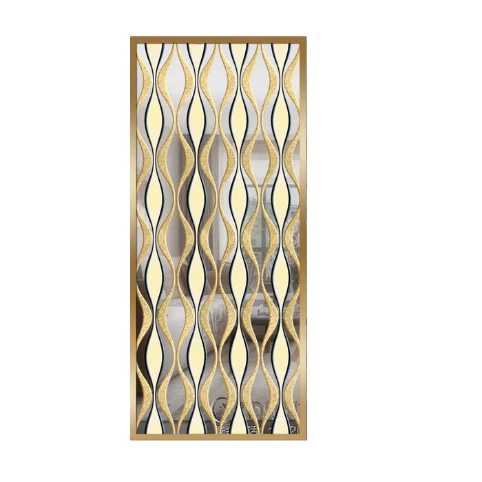 European art glass living room screen doorway shoe cabinet bathroom partition modern simple light extravagant wave pattern