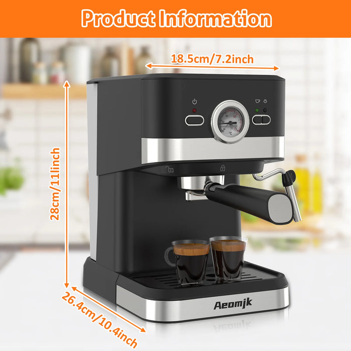 Italian Semi-automatic Coffee Machine Concentrated High Pressure Extraction Milk Foam Coffee Machine