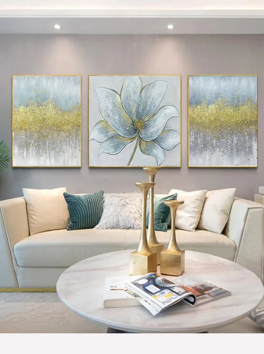 Pure hand-painted oil painting living room decoration painting sofa background wall hanging painting restaurant abstract