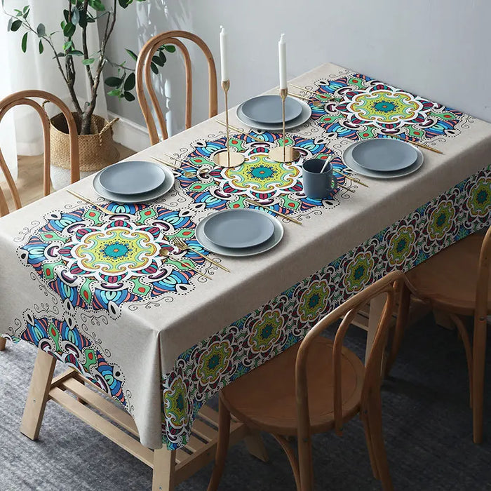 Tablecloth Waterproof Anti-scalding PVC Coffee Table Mat Household Thickened Tablecloth Wash Free Oil Proof Tablecover