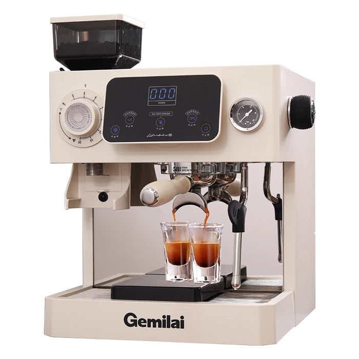 Gemilai CRM3813 Best 3 In 1 Semi Automatic Household Espresso Coffee Machine With Milk Frother And Bean Grinder