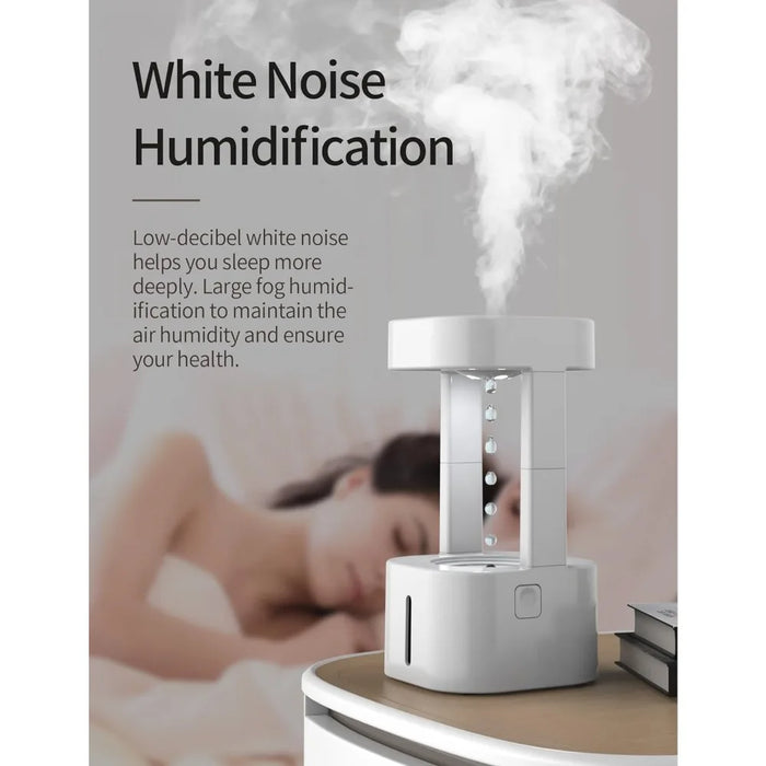 Anti Gravity Cool Mist Humidifiers for Bedroom with LED Lights 580ML, Anti Gravity Water Droplets Air Humidifier