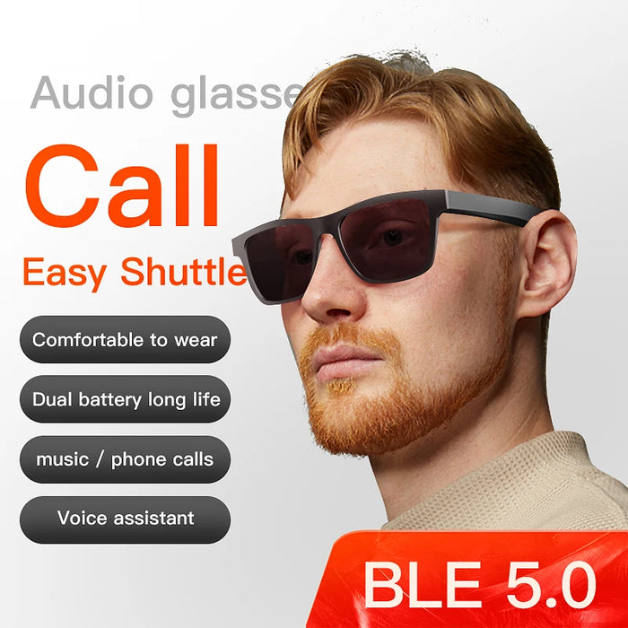 YM E10 Bone Conduction Wireless 5.0 Smart Glasses Stereo Headset Polarized Sunglasses Can Be Matched With Prescription Lens