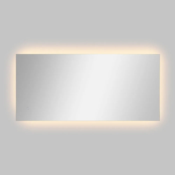 Rectangular Frameless Anti-Fog Aluminum Back-lit Tri-Color LED Bathroom Vanity Mirror with Smart Touch Control White, espejo