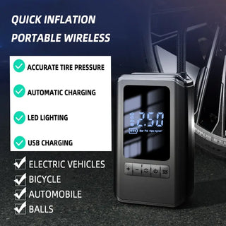 Inflatable Pump Portable Handheld Wireless Charging Digital Display Car Motorcycle Tire Multifunction Pump Air Combination