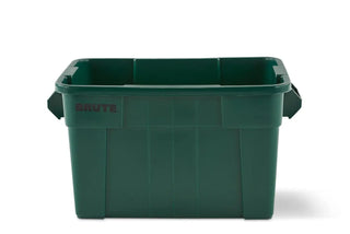 Rubbermaid Commercial Products Brute Tote Storage Container with Lid-Included, 20-Gallon, Dark Green, Reusable