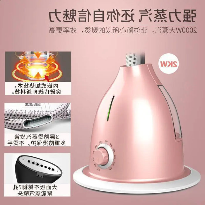 2000W Garment steamer household handheld ironing machine 10 gear adjustable vertical flat steam iron clothes steamer