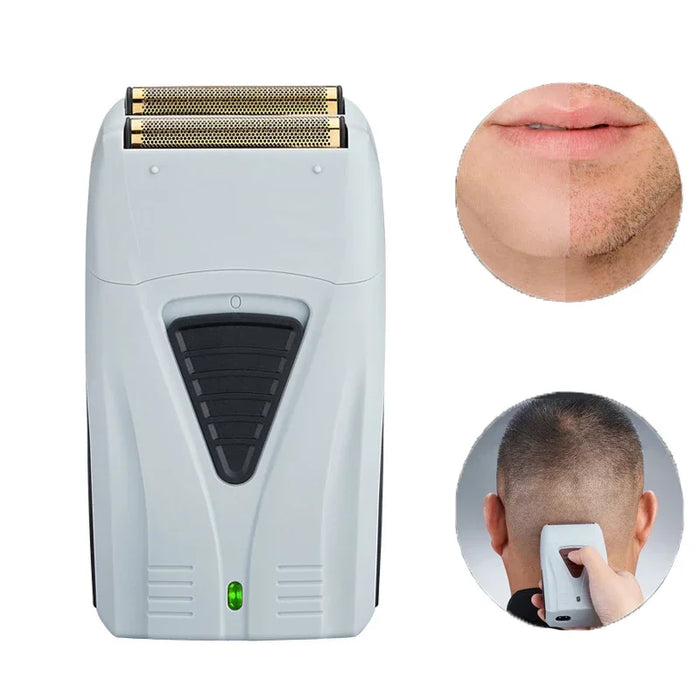 USB Rechargeable 4D Electric Barber Men Razor Washable Face Body Hair Trimmer Cordless Twin Blade Titanium Foil Shaver For Men