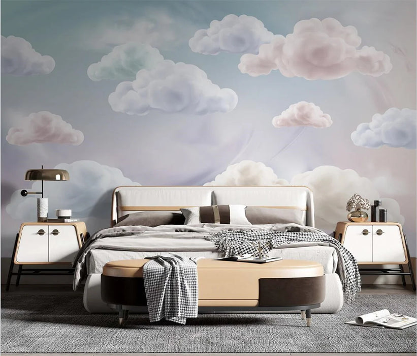 beibehang Custom 3d wallpaper Nordic style mural ink color cloud style background wall papel de parede all papers home decor