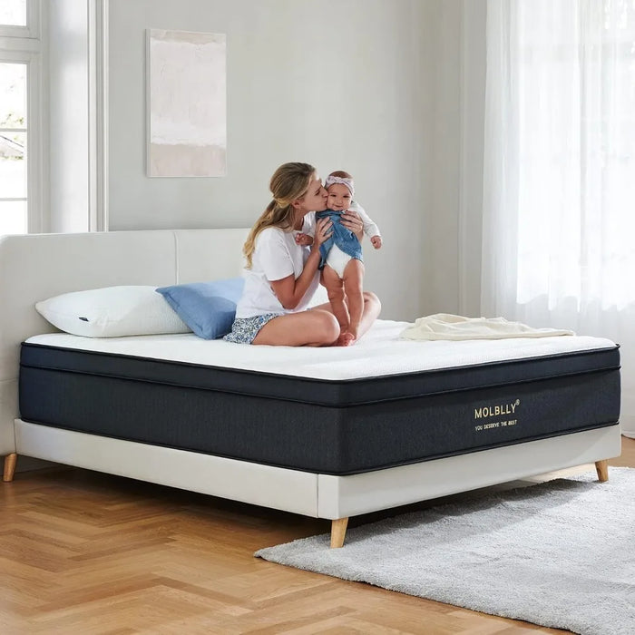 Full Mattress, 12 Inch Hybrid Mattress in a Box with Gel Memory Foam, Individually Wrapped Pocket Coils Innerspring,