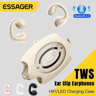Essager TWS Earclip Earphones Bluetooth Stereo Sports Waterproof Headsets Yoga Male  Female Sports Clip On Wireless Headphones