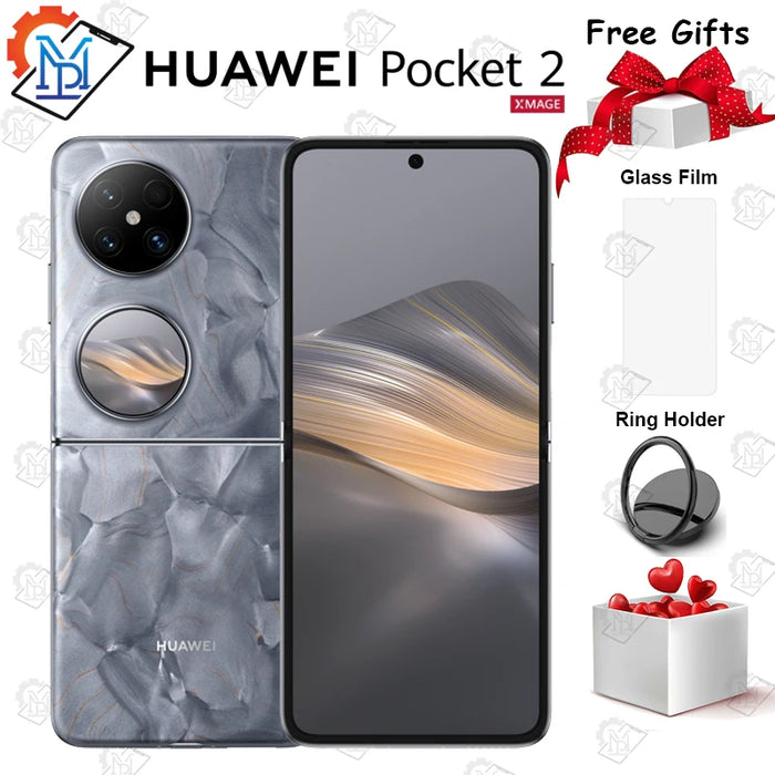 2024 Orignal Huawei Pocket 2 Foldable Phone 6.94" 120Hz Folded Screen HarmonyOS 4.0 Camera 50MP IPX8 Waterpoor Smartphone