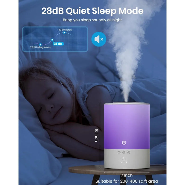 Cool Mist Humidifiers for Bedroom Large Room, 2.5L Smart WiFi Baby Air Humidifier with Top-Fill & 28dB Quiet