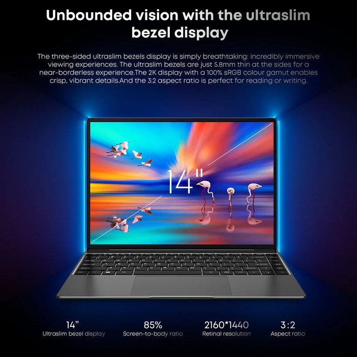 CHUWI CoreBook X Core i3 1215U Gen Gaming Laptop 14 inch 2160x1440 Resolution 16GB RAM 512GB SSD WiFi6 Windows 11 Computer PC