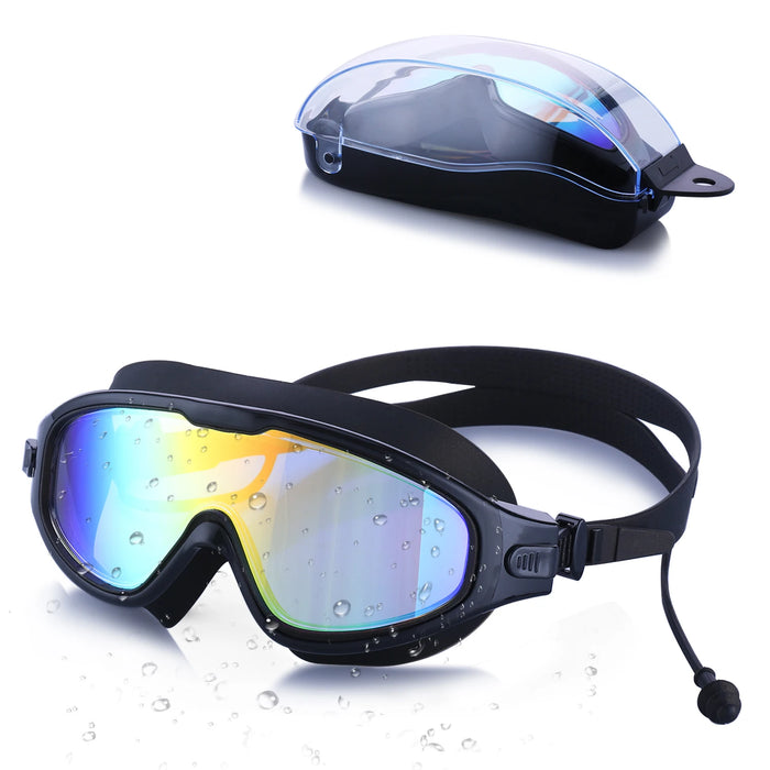 Automatic buckle swimming goggles to wear look like sunglasses fit over sunglasses swim goggles adult