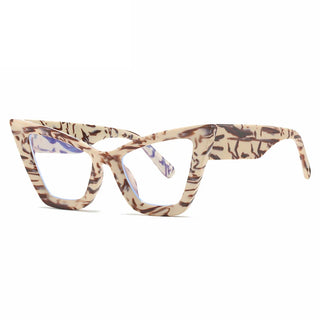 2023 Vintage Fashion Big Frame Eyewear Women Modern Tortoiseshell Optical Glasses Designer Cat Eye Blue Light Blocking Glasses