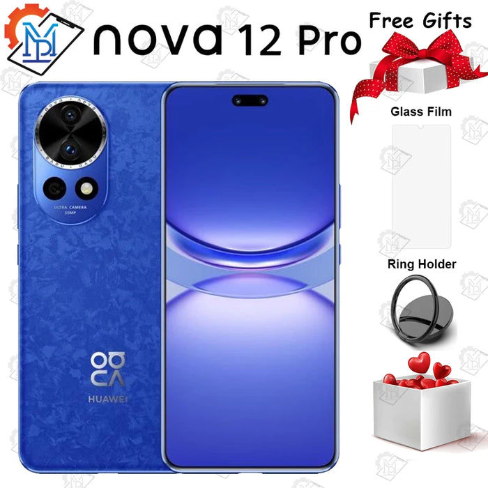 Original Huawei Nova 12 Pro 6.76" 120Hz Screen Kirin 9000S HarmonyOS 4.0 Camera Battery 100W SuperCharge NFC Smartphone