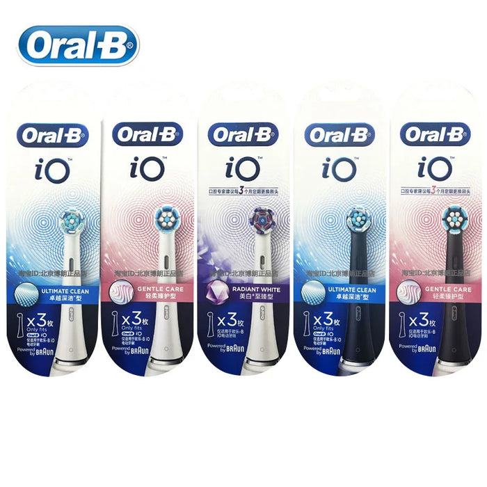 Original Replacement Brush Heads for Oral B iO7/8/9 Smart Electric Toothbrush Ultimate & Gentle Care Clean Bristle Brush Refills