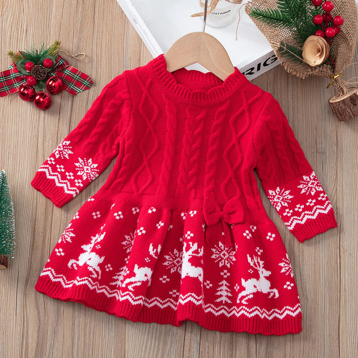 PatPat Baby Girl Christmas Sweet Dress