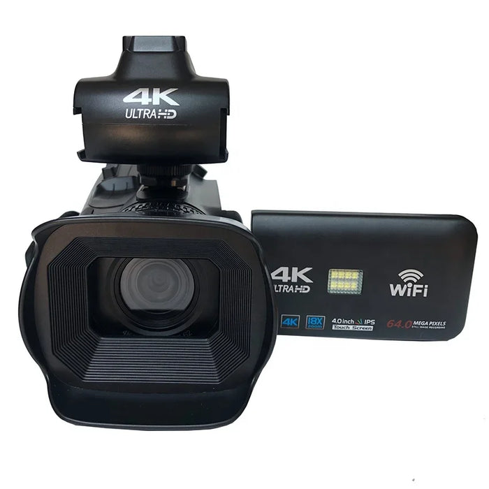 Wifi 4k camcorder video camera digital for Vlogging Live Stream with LED light