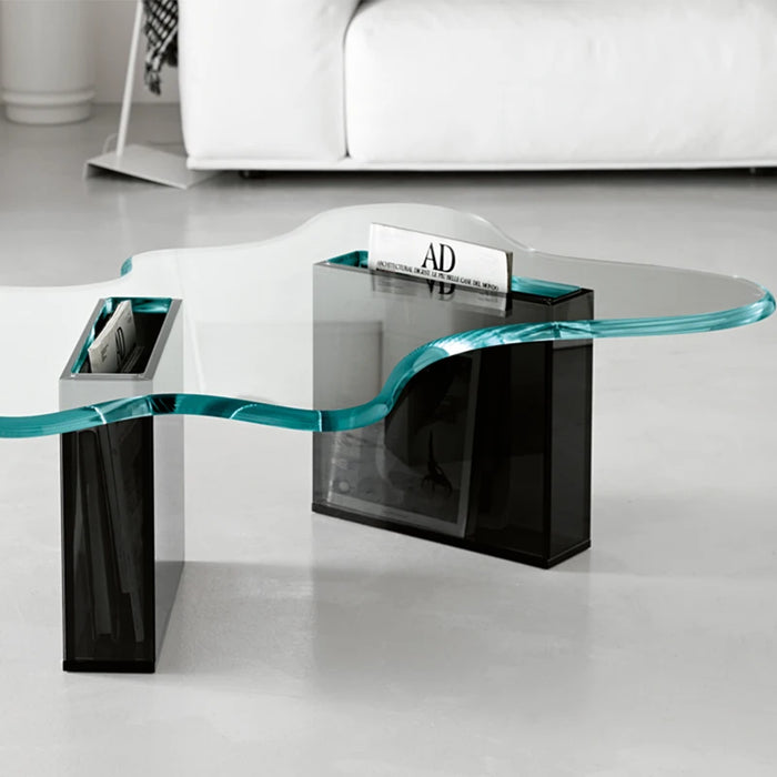 Minimalist Tempered Glass Coffee Table Nordic Light Luxury Creative Small Apartment Home Living Room Tea Table