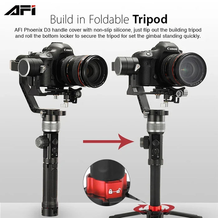 Big Discount AFI 3 axis stabilizer camera photography selfi handheld gimbal