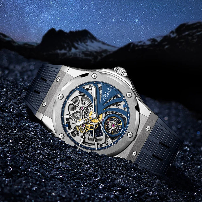 Haofa Casual Men Automatic Mechanical Watch Sapphire Skeleton Self Wind Watch for Men Luminous Business uhren herren 1913-1