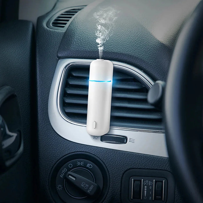 Car Air Freshener Perfume Vent Clip Electric Aroma Diffuser Cordless with 6 Scent Small Portable Gifts Essential Oil Diffuser