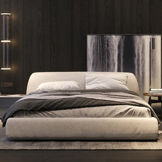 bed Italian designer cloth  simple high box storage wedding  Nordic light luxury soft