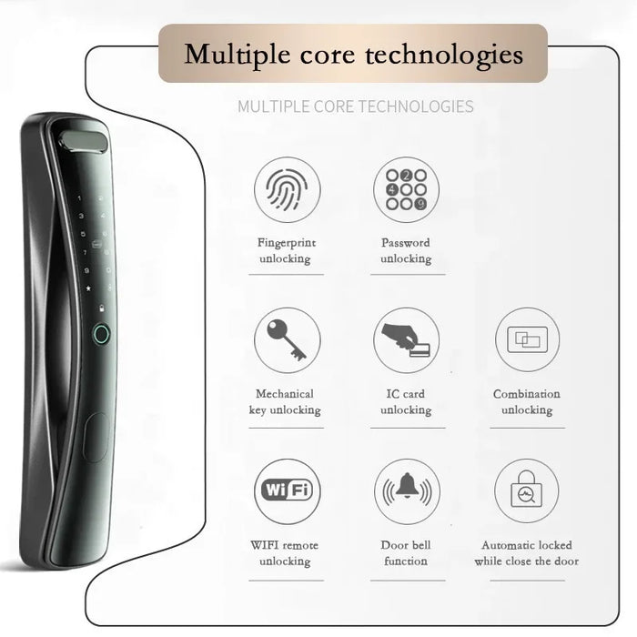 Automatic Biometric Security Lock Keyless Fingerprint Password Smart Entry Door Lock