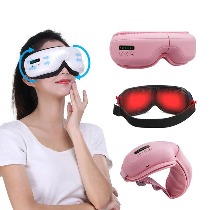 Heated Eye Massager Equipment for Migraines Rechargeable Eye Mask Face Massager Relax & Reduce Eye Bags  Improve Sleep