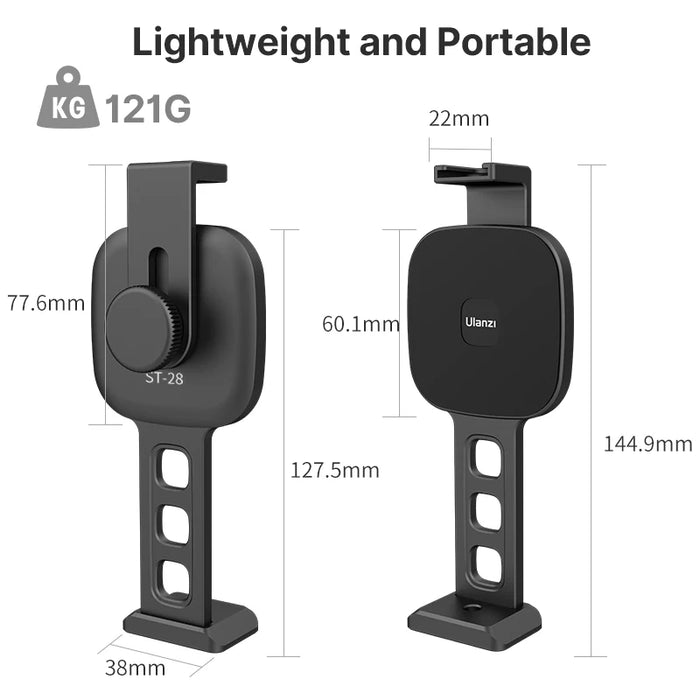 Ulanzi ST-28 Magnetic Phone Mount Holder for iPhone 13 14 15 Tripod Mount with Magsafe Vertical Shooting Cold Shoe Video Light