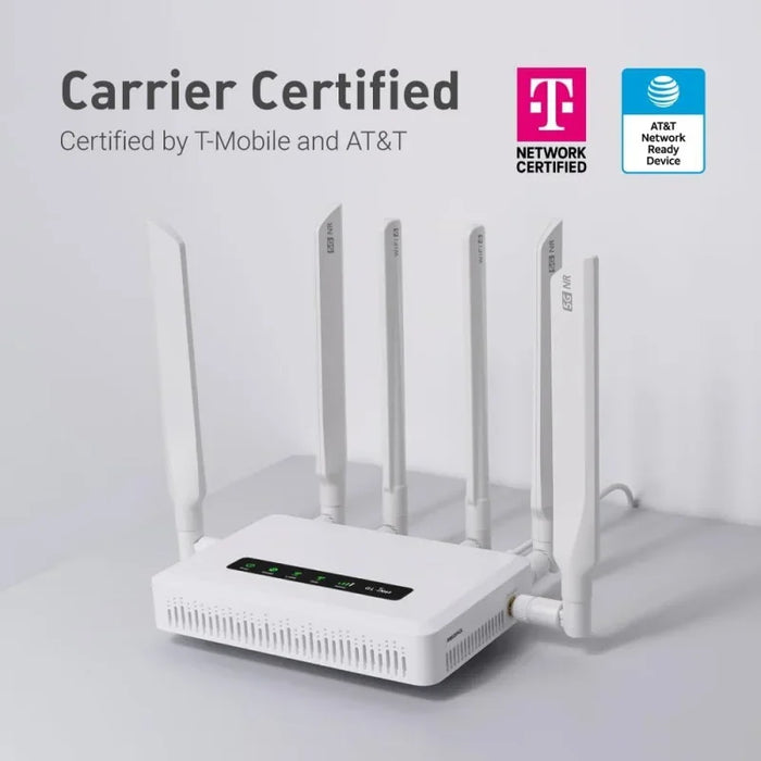 GL.iNet GL-X3000 (Spitz AX) 5G NR AX3000 Cellular Gateway Router, Wi-Fi 6, Detachable Antennas, Dual-SIM, RV, T-Mobile & AT &