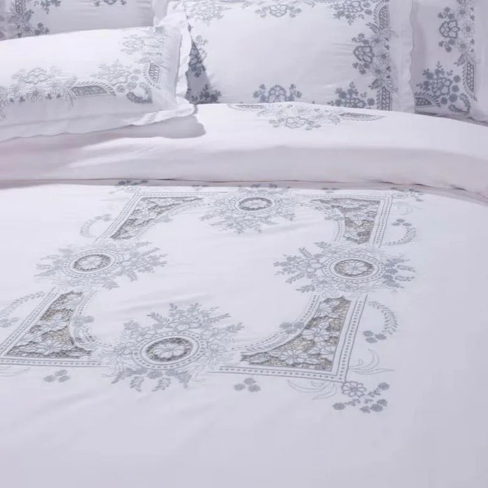 100% cotton Luxury  embroidery bed sheet bedding set  hotel home bedding covers comforter sets queen